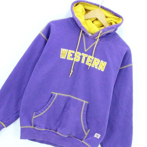 Vintage Sportco Authentic Hoodie Women's Purple Pullover Western Embroidered M - Picture 3 of 8